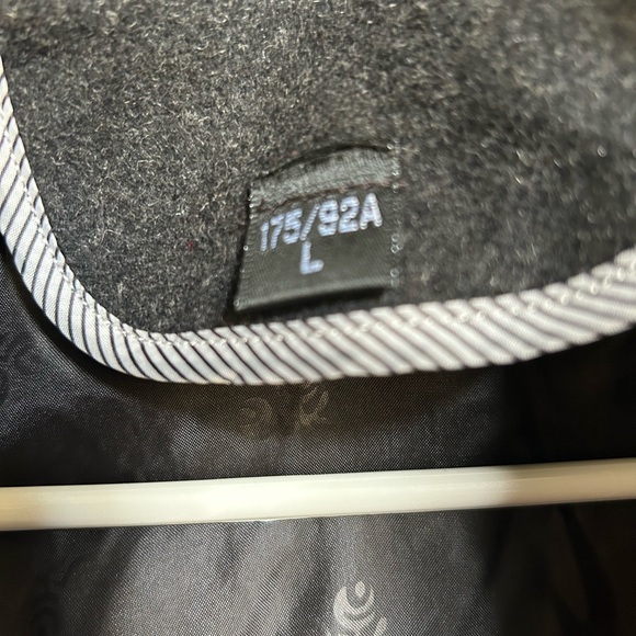 Men’s wool pea coat/jacket, charcoal gray - Picture 5 of 6